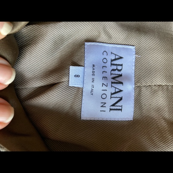 ARMANI COLLEZIONI WOOL BLEND HERRINGBONE BLAZER. 8 - Picture 6 of 11